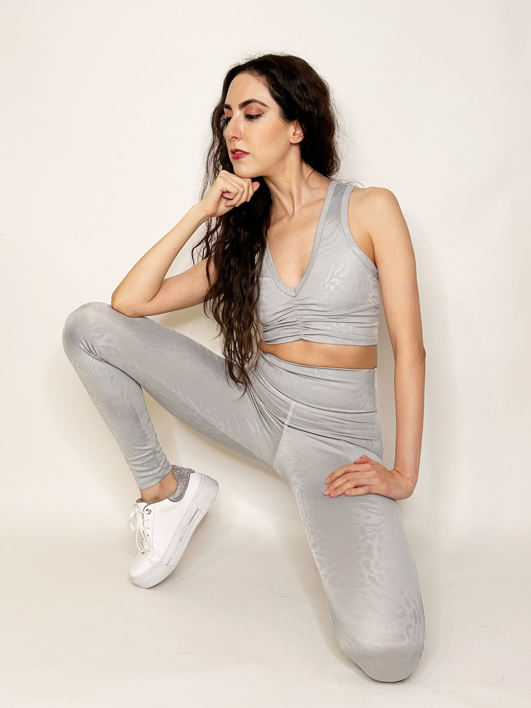 Legging licra silk fit cobertura total para yoga y pilates cocoi