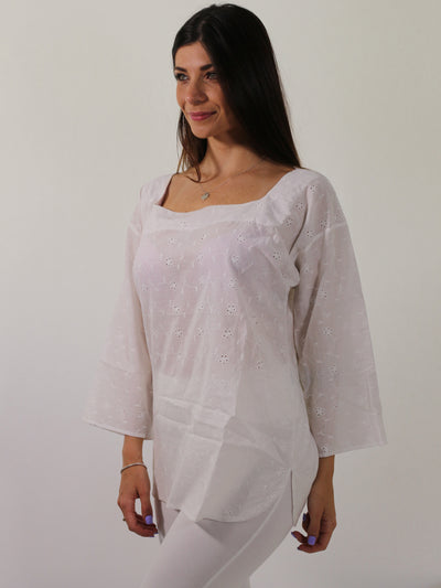 túnica zen cocoi ropa blanca algodon mujer