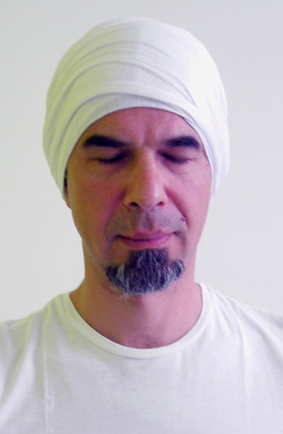 Turbante Blanco Nirvana - COCOI.WS ropa yoga meditación hombre
