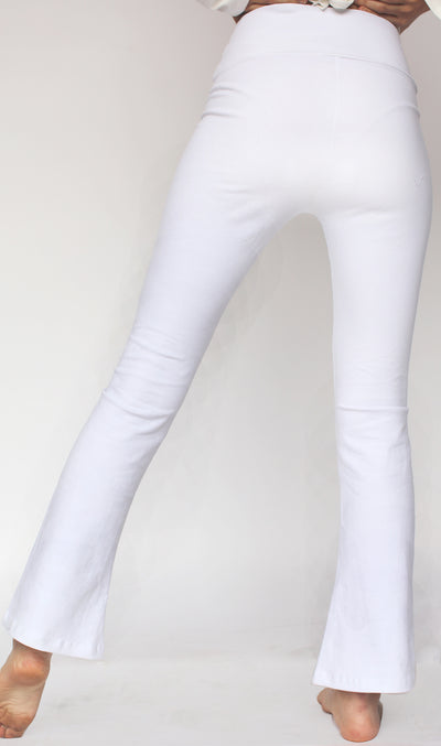 Pantalón Blanco Zen - COCOI.WS ropa yoga blanca algodón mujer